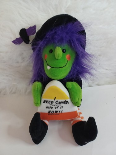 Caramelo bruja verde Halloween 1999 vintage maíz necesito caramelo felpa creaciones decoración - Imagen 11 de 11