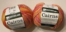 Lot of 2 Queensland Collection CAIRNS Cotton Blend Yarn / 'Mount Ossa' Colorway
