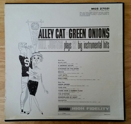 Bill Justis Alley Cat / Green Onions: Bill Justis Plays 12 Big Instrumental (LP) - Picture 2 of 3