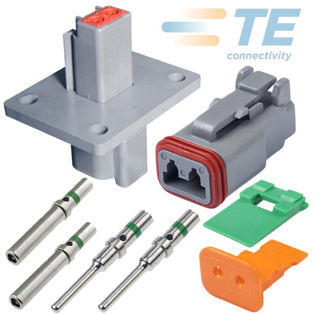 Deutsch 2Pin Flange SOLID Terminals Connector kit, 141618 AWG, Pins