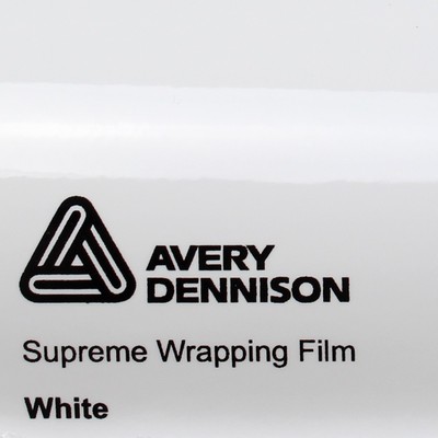 (28,9 /m²) Avery Supreme Wrapping Film Gloss White Weiß Glanz SWF Auto Folie