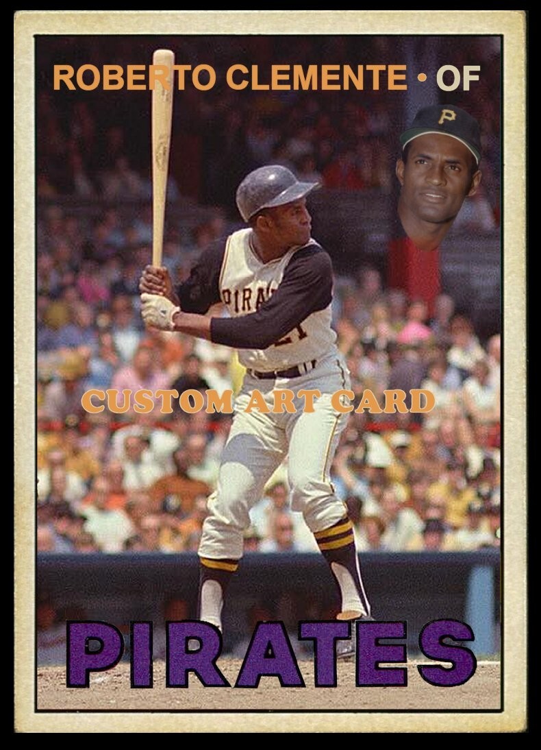 Pittsburgh Pirates Roberto Clemente 67 Custom ACEO Art Baseball Card