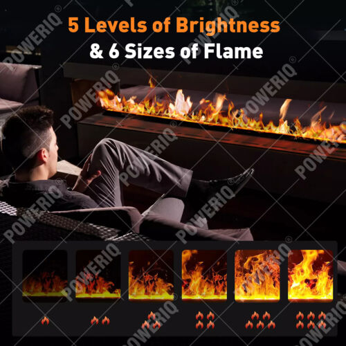 【64 Colors】Electric Steam Fireplace Atomization Simulation Flame Humidifier APP - Picture 9 of 16