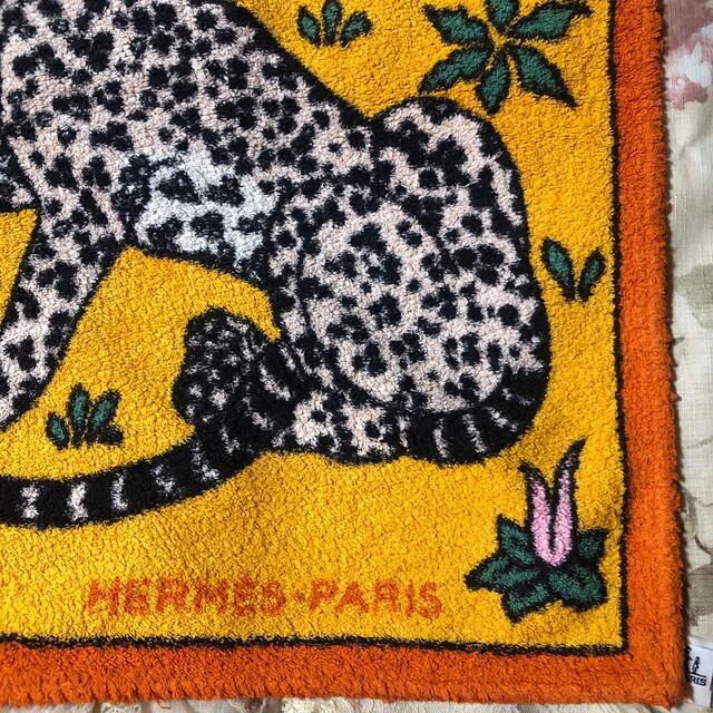HERMES Paris Cotton Beach Towel Bath Mat Towel Leopards