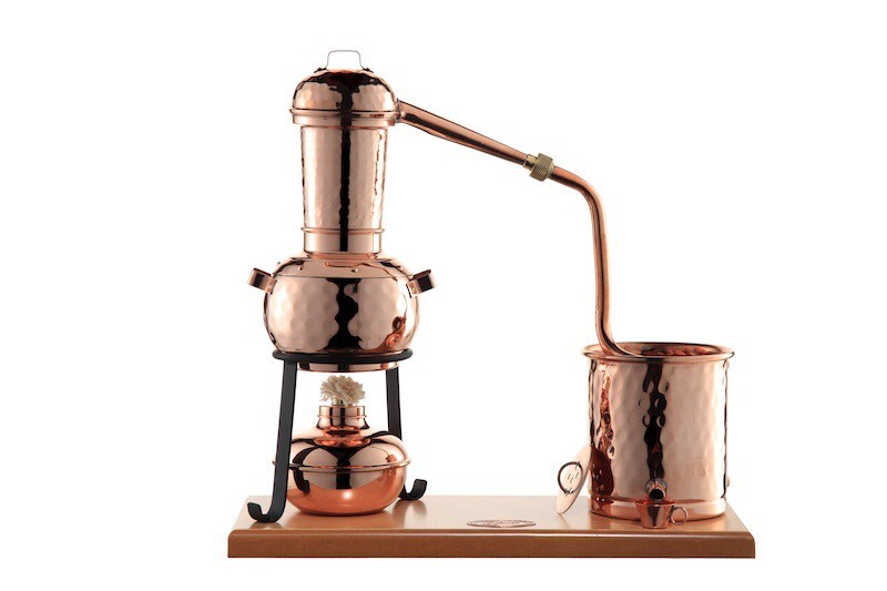 CopperGarden Tischdestille Arabia 0,5L | Mini Destille mit Aromasieb und Brenner