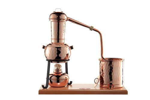 CopperGarden Tischdestille Arabia 0,5L | Mini Destille mit Aromasieb und Brenner