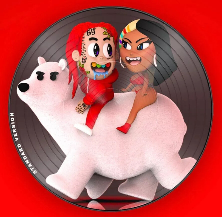 Tekashi 6ix9ine Nicki Minaj Trollz 7 Inch Picture Disc for sale