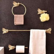 IndianShelf Pack of 4 Golden Bathroom Hardware