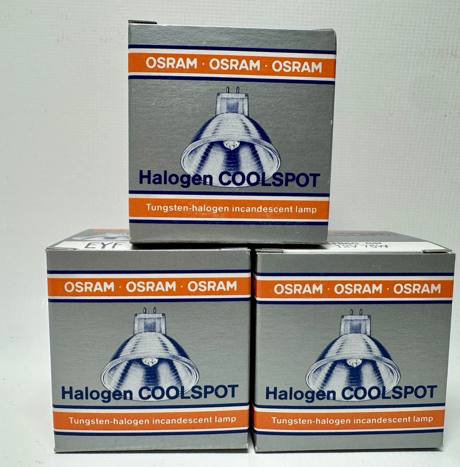 Osram EYF Haloogen Coolspot 75W 12V 41880 SP Bulb Lamp GU5.3 Tungsten Lot of 3 - Image 2 of 4