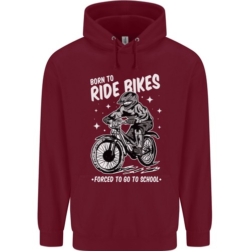 Born to Ride Motocross MotoX Dirt Bike Childrens Kids Hoodie - Picture 4 of 37