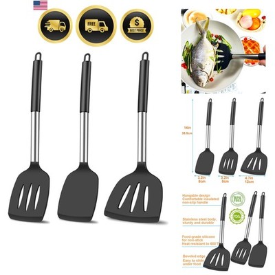Silicone Spatula Set Heat Resistant Kitchen Utensils Nonstick Cooking Tools