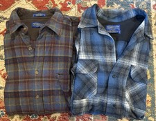 Men s Vintage Pendleton Wool Lodge/Board Shirt Lot of 2 Sizes XL S - READ DESC