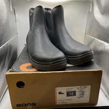 Bogs Kicker Rain Neo Waterproof Black Boots for Men's Size 12 NIB