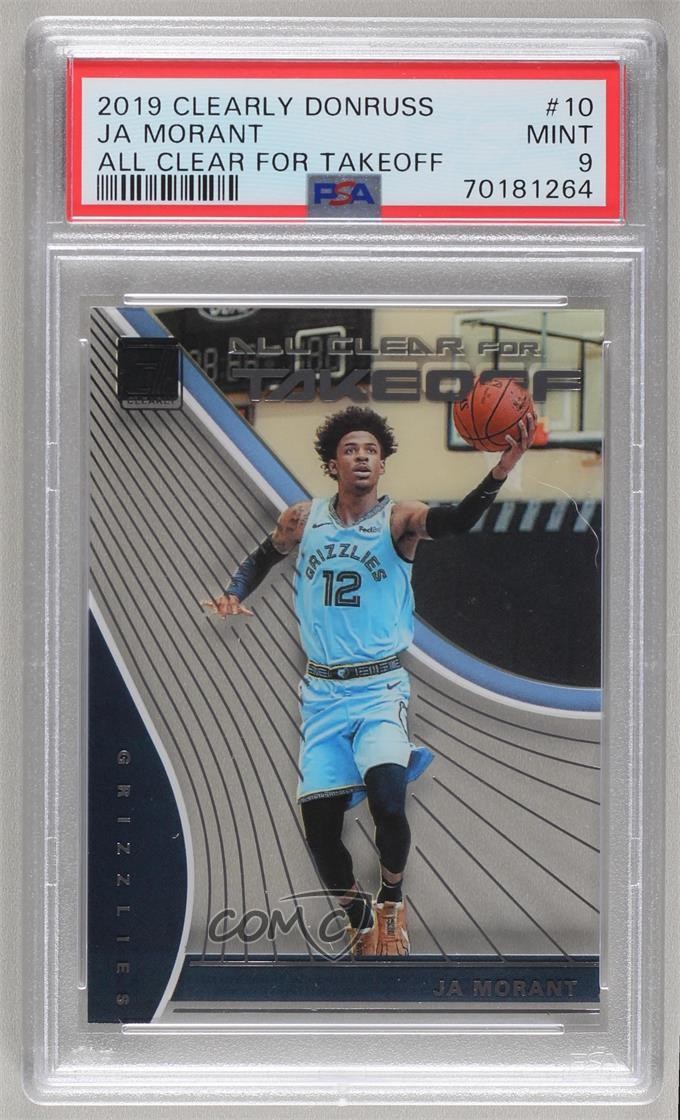2019-20 Clearly Donruss All Clear For Takeoff Ja Morant PSA 9 MINT Rookie RC qm7