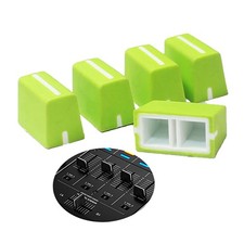 5pcs Universal Fader Knobs Replacement Cap Slider for DJ Controller Mixer Green