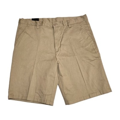 Galaxy by Harvic Classic Fit Flat Front Shorts Khaki Men's Size 36