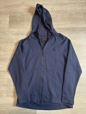 Jordan Hoodie Mens XL Blue Full Zip Fleece Jumpman Logo Sweatshirt Athletic