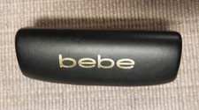 Bebe Eyeglasses Sunglasses Glasses Case Clamshell Black Gold Lettering hard