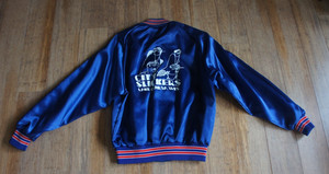 Vintage Saloon Bar CITY SLICKERS LAKE GENEVA WIS Blue Jersey Jacket Sz 36-38 USA