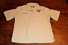 Boy Scouts of America BSA Women's Shirt Tan Large Vented Poly Microfiber