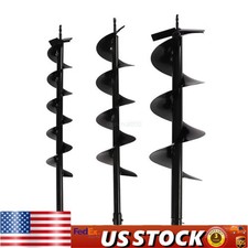 3PCS Set 4" 6" 8" Earth Auger Drill Bits for Gas Powered Post Fence Hole Digger
