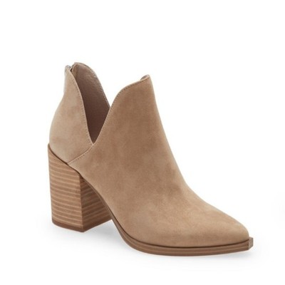 Steve Madden Women's Cedar Leather Ankle Bootie Tan Size 11 M