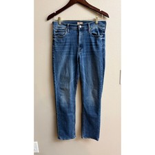 MOTHER The Dazzler Ankle Jeans 29 Mid Rise Healing Jar Blue Straight Leg