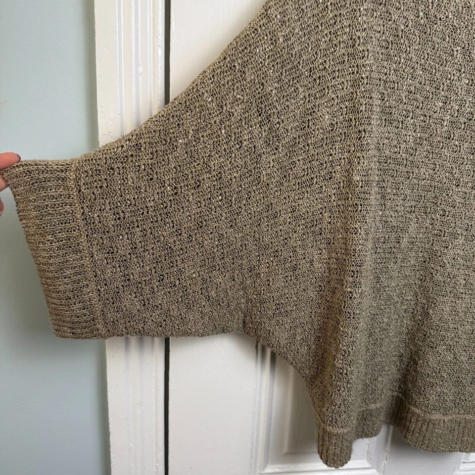 Suéter Classiques Entier Mezcla de Lino de Seda para Mujer Medio Tejido Costero Dolman Foto 3 de 4