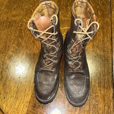 Vtg Irish Setter old dog tag  8  High Boot Size 8 A Narrow Vibram Soles # 55309