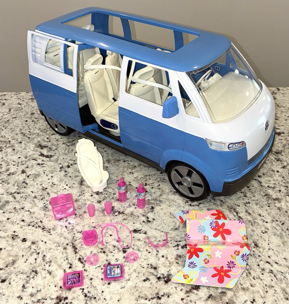 2002 Barbie Doll Volkswagen Microbus Vehicle ALMOST COMPLETE