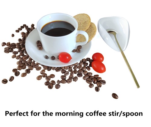 Coffee Spoon Rest, Mini Coffee Spoon Holder, Small Ceramic Spoon Rest for Cof... - Picture 2 of 7
