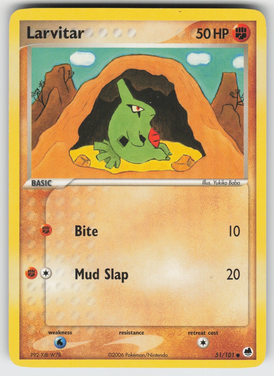 Larvitar Common Dragon Frontiers 51/101 Pokemon