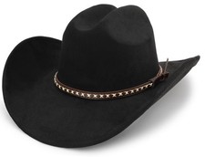 Western Cowboy Hat for Women and Men, Unisex Big Wide Brim Felt Hats for Cowb...