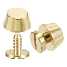 10x6mm Flat Studs Rivet Purse Handbag Feet Nails Brass Leather Craft DIY 8 Sets