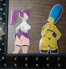 Marge Simpson Leela Futurama Sexy Adult Vinyl Decal Stickers