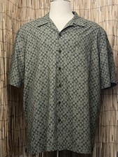 L.L. Bean Mens SS Button Up Hawaiian Style Shirt-XL-Traditional Fit-100% Cotton