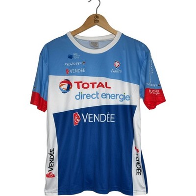 Total Direct Energie Team Nalini Radtrikot Herren mittelblau rot weiß