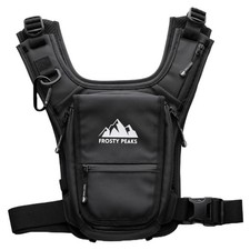 Chest Pack for Hiking, Skiing, Running Travel, Minimalist Chest Rig Bag Black