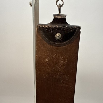 Antique Razor Back Imported Pig Skin Strop Number 928X Henry C Bohlin Boston Mas