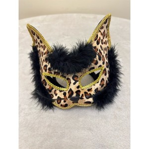 Forum Novelties Cat Leopard Masquerade Half Face Mask w/ Ears One Size