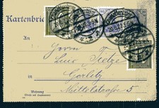 DR 1922 Infla list karciany nr K18 z dodatkiem u.TST"Charlottenburg 20.6.1922 " 1 GS