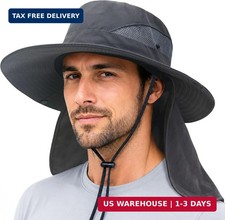 PFFY Sun Bucket Hats for Men Women Fishing Hat UV Protection Wide Brim Beach Saf