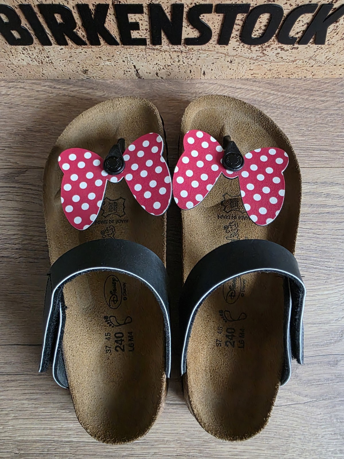 Birkis by Birkenstock Disney Tofino Minnie Mouse Ribbon Sandals UK 4.5 Rare image 7