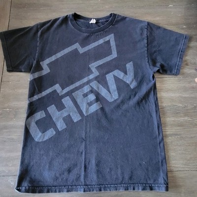 Alstyle Black Faded Chevy Men's Short Sleeve Tee Size S