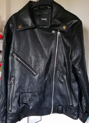*Pull & Bear*Hochwertige, Gefütterte Bikerjacke Lederimitat Größe M