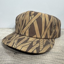 VTG Cabela's Reed Grass Marsh Camo Quilt Lined Hunting Snapback Trucker Hat USA