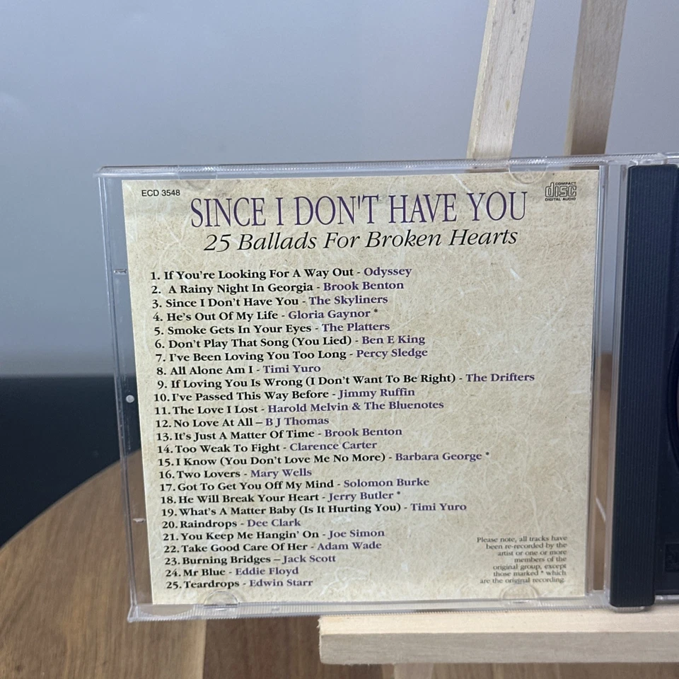 Since I Don’t Have You (CD, 2000) 25 Ballads For Broken Hearts Free UK Shipping Foto 4 de 4