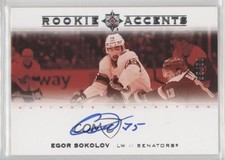 2021 Upper Deck Ultimate Collection Rookie Accents 55/99 Egor Sokolov Auto 01ks