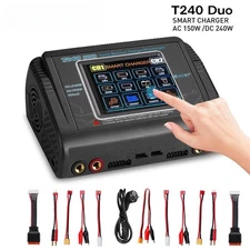 High Power Battery Charger AC150W DC 240W 10A Dual Channel Touch Screen Chargers