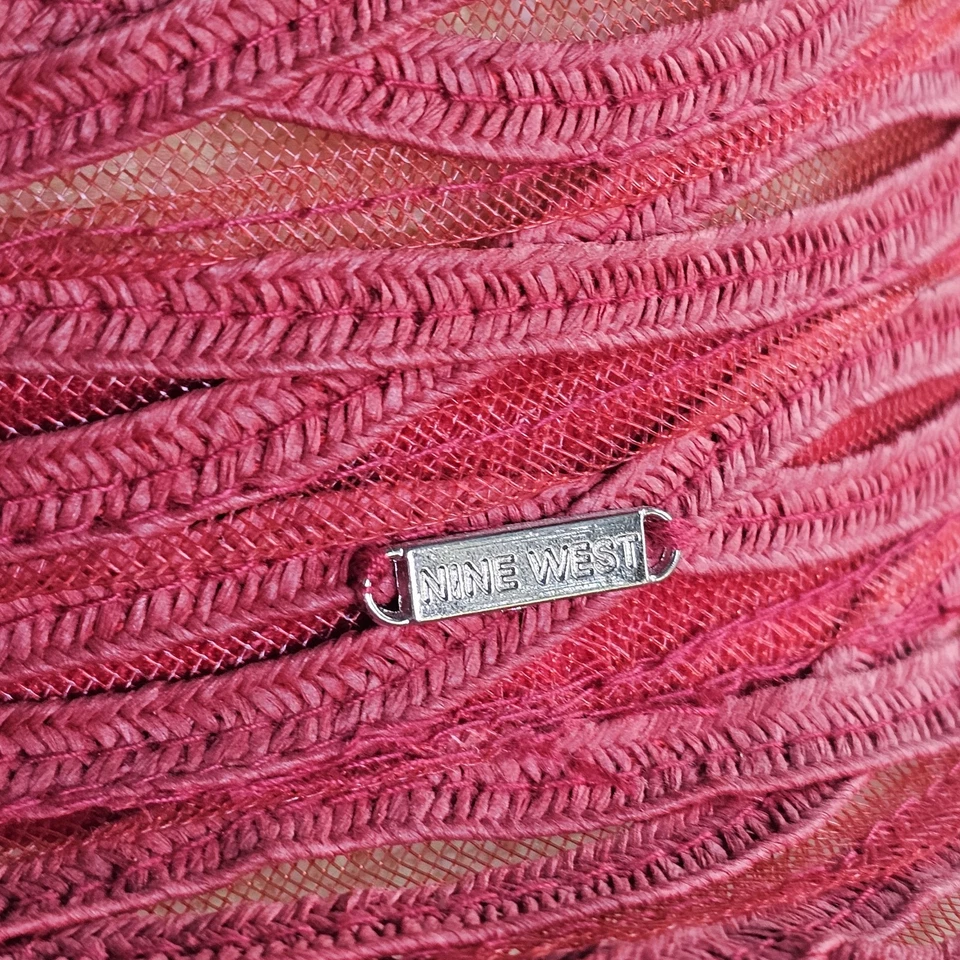 Sombrero para el sol de ala ancha Nine West coral flojo playa jardín casa boho Foto 4 de 4